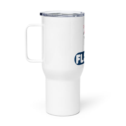 Travel mug with a handle